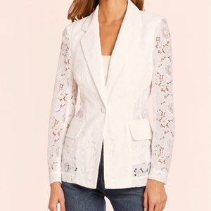 Amanda Uprichard Herald Blazer in Lace -Size L - White